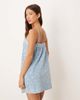ASOS DESIGN ASOS DESIGN soft denim cami mini dress with tie front detail in floral print-Blue - 4