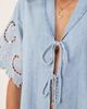 ASOS DESIGN ASOS DESIGN soft denim crochet top in midwash blue - part of a set - 3