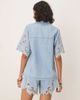 ASOS DESIGN ASOS DESIGN soft denim crochet top in midwash blue - part of a set - 4