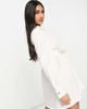 ASOS DESIGN ASOS DESIGN soft denim oversized belted shirt dress in white - 3