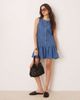 ASOS DESIGN ASOS DESIGN soft denim sleeveless mini dress with dropped waist in mid wash blue - 1
