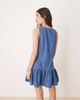 ASOS DESIGN ASOS DESIGN soft denim sleeveless mini dress with dropped waist in mid wash blue - 2