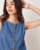 ASOS DESIGN ASOS DESIGN soft denim sleeveless mini dress with dropped waist in mid wash blue - 4