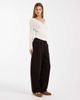 ASOS DESIGN ASOS DESIGN soft jersey drape wrap long sleeve top in cream-White - 3