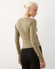 ASOS DESIGN ASOS DESIGN soft lightweight jersey draped wrap long sleeve top in olive green - 4