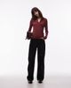 ASOS DESIGN ASOS DESIGN soft semi sheer long sleeve shirt in berry-Red - 2