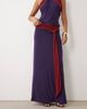 ASOS DESIGN ASOS DESIGN soft touch contrast sash waist maxi skirt in purple and wine - part of a set - 2