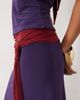 ASOS DESIGN ASOS DESIGN soft touch contrast sash waist maxi skirt in purple and wine - part of a set - 4