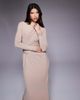 ASOS DESIGN ASOS DESIGN soft touch long sleeve drape maxi dress in cappucino-Brown - 2