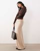 ASOS DESIGN ASOS DESIGN soft touch maxi skirt in light taupe - part of a set-No color - 1