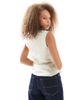 ASOS DESIGN ASOS DESIGN soft touch wrap sleeveless blouse in buttermilk-Yellow - 2