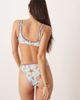 ASOS DESIGN ASOS DESIGN Solar Starfish v front bikini bottom in blue sea print-Multi - 2