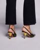 ASOS DESIGN ASOS DESIGN Sophia contrast mid heel slingback shoes in green patent - 4