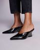ASOS DESIGN ASOS DESIGN Spark mid wedge mules with rhinestone heels in black - 1