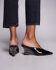 ASOS DESIGN ASOS DESIGN Spark mid wedge mules with rhinestone heels in black - 2