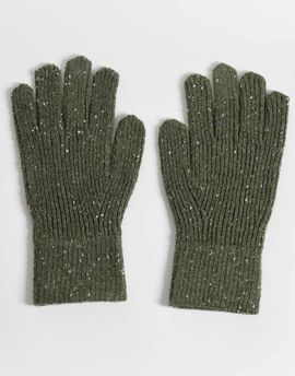 ASOS DESIGN ASOS DESIGN speckled ribbed gloves in green