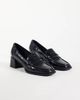 ASOS DESIGN ASOS DESIGN Speed mid heeled loafers in black croc - 4