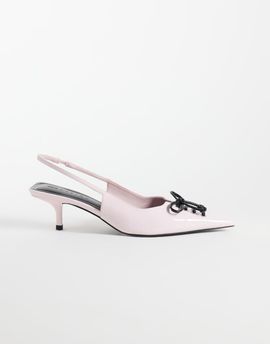 ASOS DESIGN ASOS DESIGN Spirit lace up kitten heels in pink
