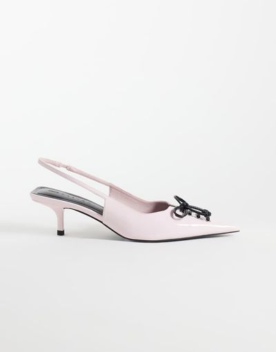 ASOS DESIGN ASOS DESIGN Spirit lace up kitten heels in pink