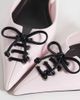 ASOS DESIGN ASOS DESIGN Spirit lace up kitten heels in pink - 4