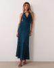 ASOS DESIGN ASOS DESIGN spliced deep cowl lace maxi dress with contrast godets in blue - 2