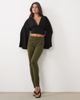 ASOS DESIGN ASOS DESIGN split hem detail leggings in khaki-Green - 1
