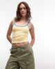 ASOS DESIGN ASOS DESIGN sporty cami with stripe side detail in yellow - 4