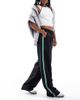 ASOS DESIGN ASOS DESIGN sporty tape panel pull on pants in black - 1