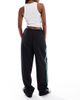 ASOS DESIGN ASOS DESIGN sporty tape panel pull on pants in black - 2