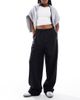 ASOS DESIGN ASOS DESIGN sporty tape panel pull on pants in black - 4