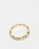 ASOS DESIGN ASOS DESIGN square and circle faux crystal band ring in gold - 3