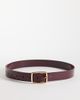 ASOS DESIGN ASOS DESIGN square buckle belt in patent burgundy-Red - 1