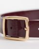 ASOS DESIGN ASOS DESIGN square buckle belt in patent burgundy-Red - 2