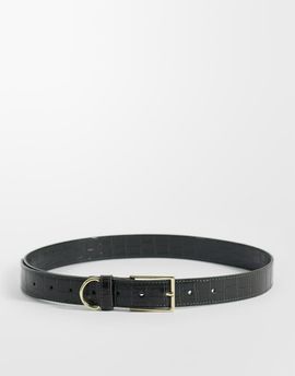 ASOS DESIGN ASOS DESIGN square buckle hip and waist belt in green croc