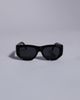 ASOS DESIGN ASOS DESIGN square chunky beveled flat brow sunglasses with black frames - 3