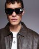 ASOS DESIGN ASOS DESIGN square chunky beveled flat brow sunglasses with black frames - 4