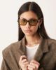 ASOS DESIGN ASOS DESIGN square frame light tint sunglasses in green with tonal lenses - 1