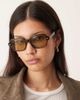 ASOS DESIGN ASOS DESIGN square frame light tint sunglasses in green with tonal lenses - 2