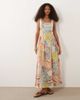 ASOS DESIGN ASOS DESIGN square neck midi dress with sculpted bust and contrast piping in print-Multi - 1
