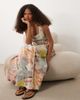 ASOS DESIGN ASOS DESIGN square neck midi dress with sculpted bust and contrast piping in print-Multi - 2