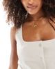 ASOS DESIGN ASOS DESIGN square neck stripe back vest-Neutral - 3