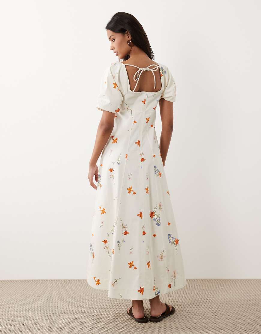 asos cotton midi dress DESIGN Floral Condition:GOOD Fall Homecoming 2026 Gorgeous A Line Spaghetti this regular fit dress