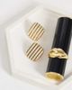 ASOS DESIGN ASOS DESIGN square stud earrings in gold tone with ridged effect - 2