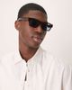ASOS DESIGN ASOS DESIGN square sunglasses with blue lenses and tortoiseshell frames-Brown - 1
