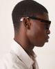 ASOS DESIGN ASOS DESIGN square sunglasses with blue lenses and tortoiseshell frames-Brown - 3