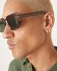 ASOS DESIGN ASOS DESIGN square sunglasses with green smoke lens and chunky green frame - 3