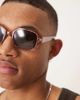 ASOS DESIGN ASOS DESIGN square sunglasses with solid brown lens and crystal brown frame - 2