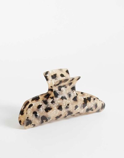ASOS DESIGN ASOS DESIGN squared-off hair claw in tortoise shell-pink