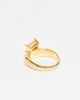 ASOS DESIGN ASOS DESIGN stainless steel bubble wave ring with square sparkly crystal stone set in gold tone - 3