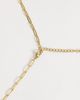 ASOS DESIGN ASOS DESIGN stainless steel paperchain charm necklace in gold - 4
